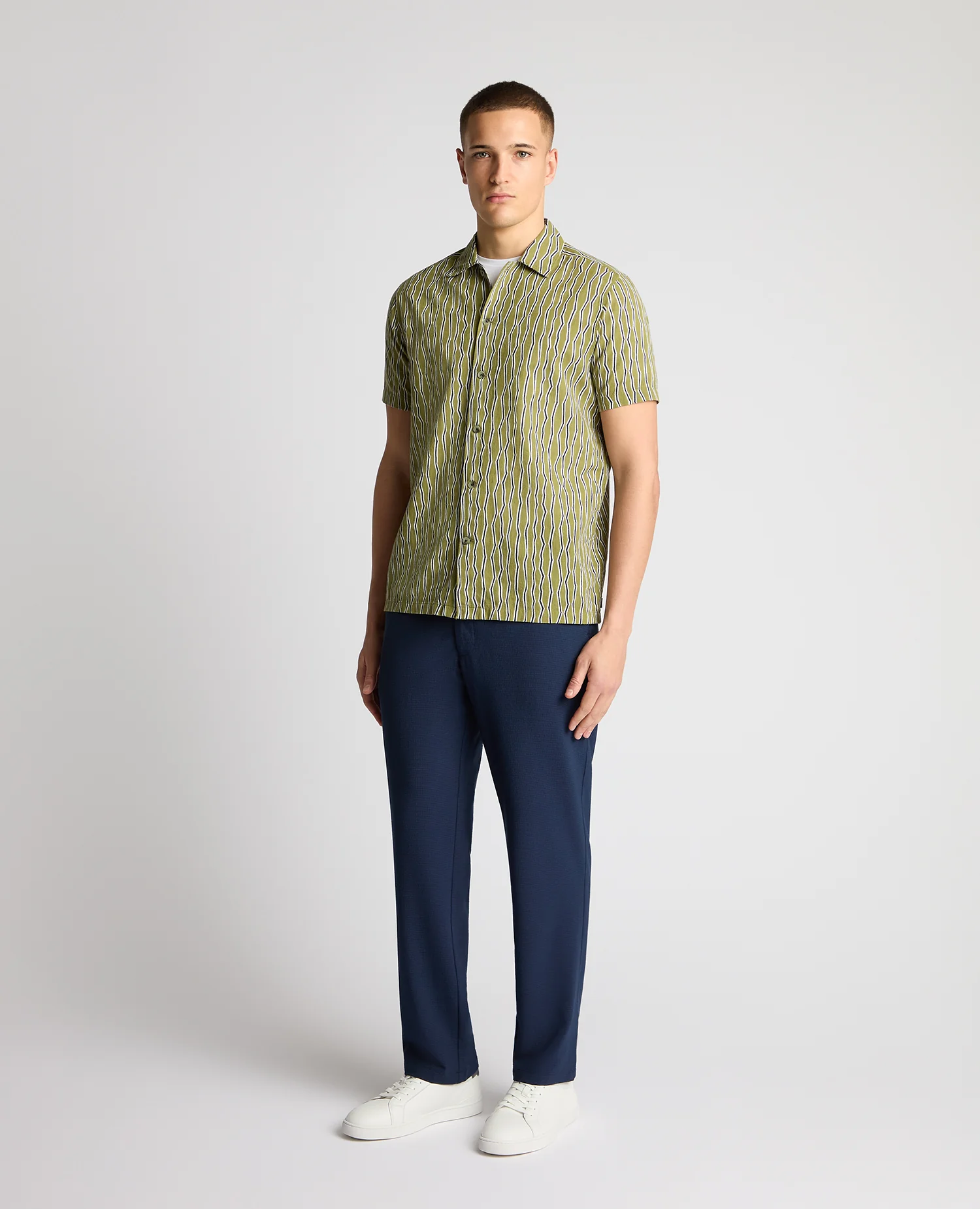 Straight leg polyviscose stretch trouser - Image 2