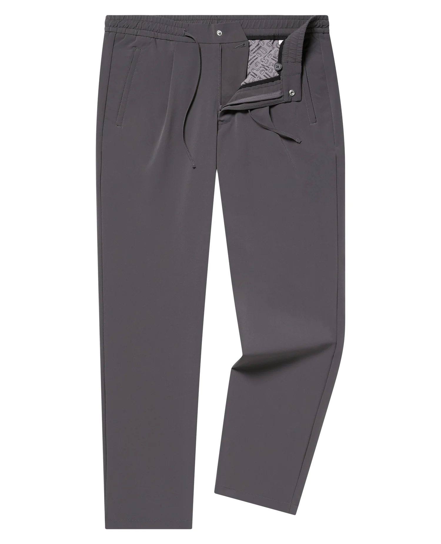 Grey Straight Leg Stretch Trousers - Image 6