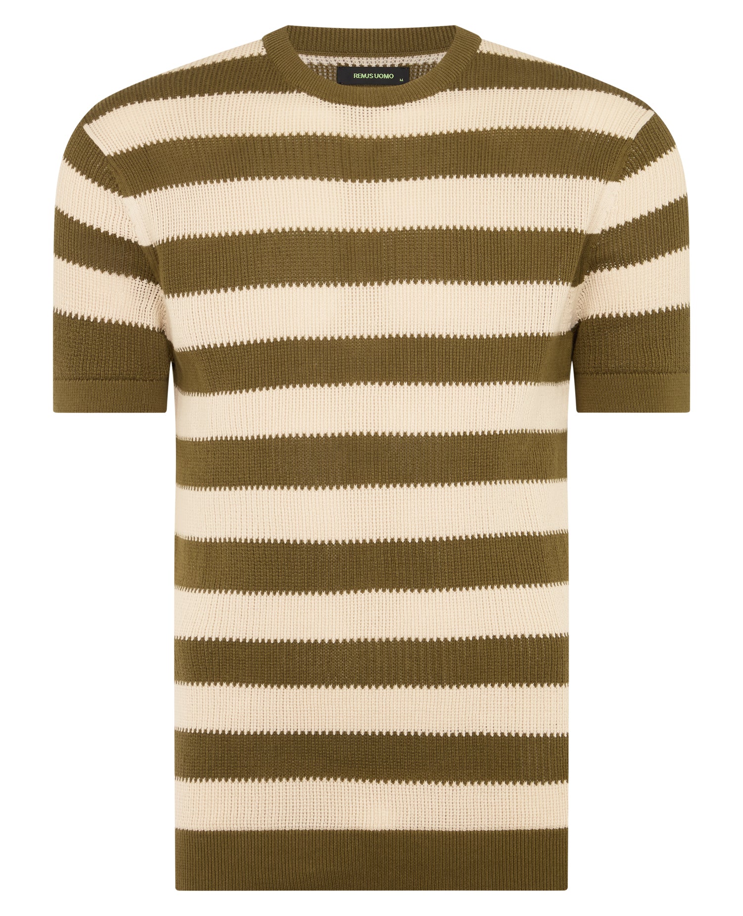 Stripe Knit Crew Neck T-Shirt - Image 6