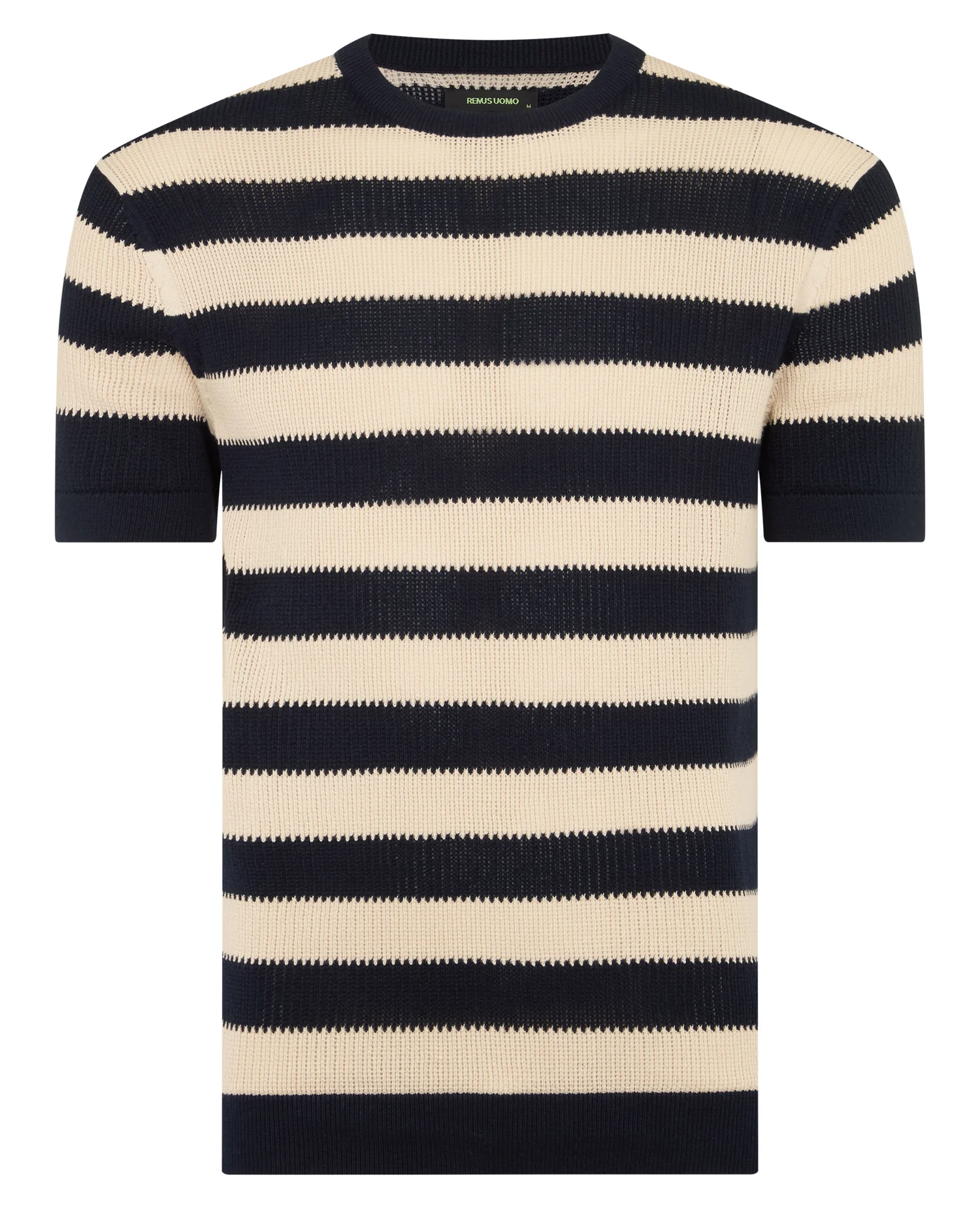 Stripe Knit Crew Neck T-Shirt - Image 6