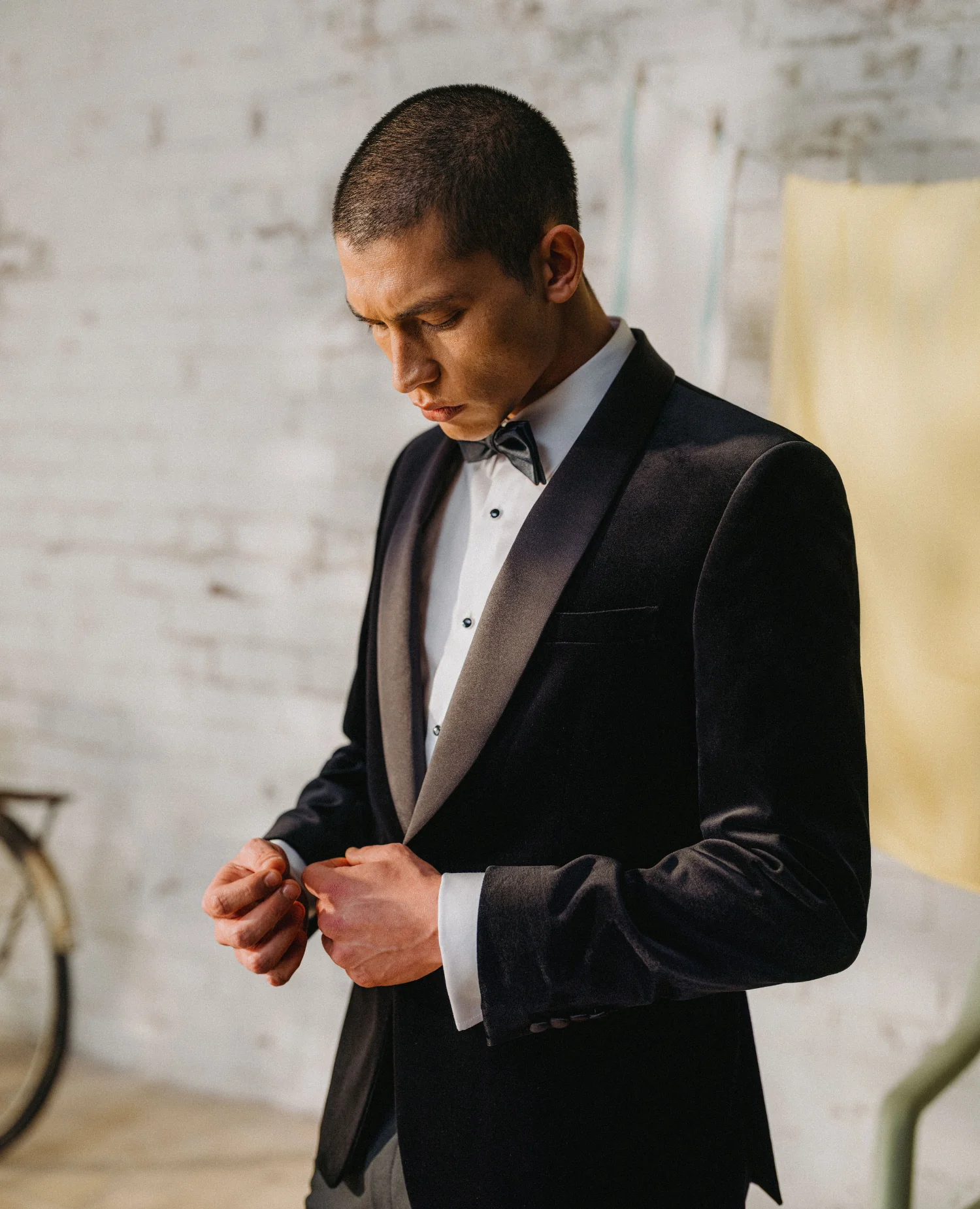 Slim Fit Velvet Dinner Jacket - Image 2