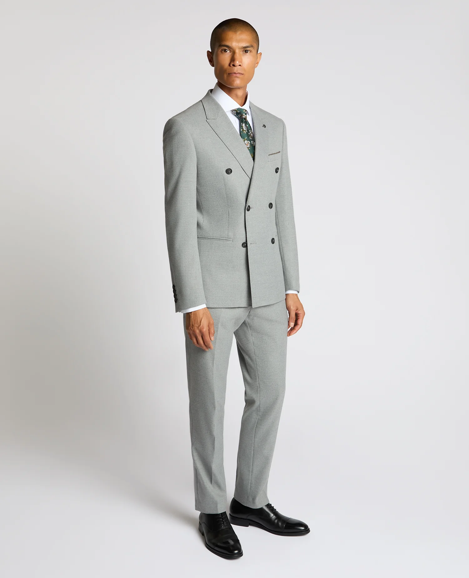 Slim Fit Double-Breasted Stretch Jacket - Image 2