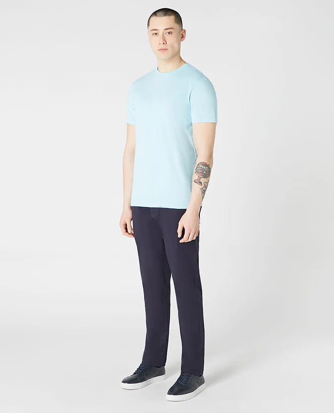 Tapered Fit Cotton-Stretch T-Shirt - Image 2