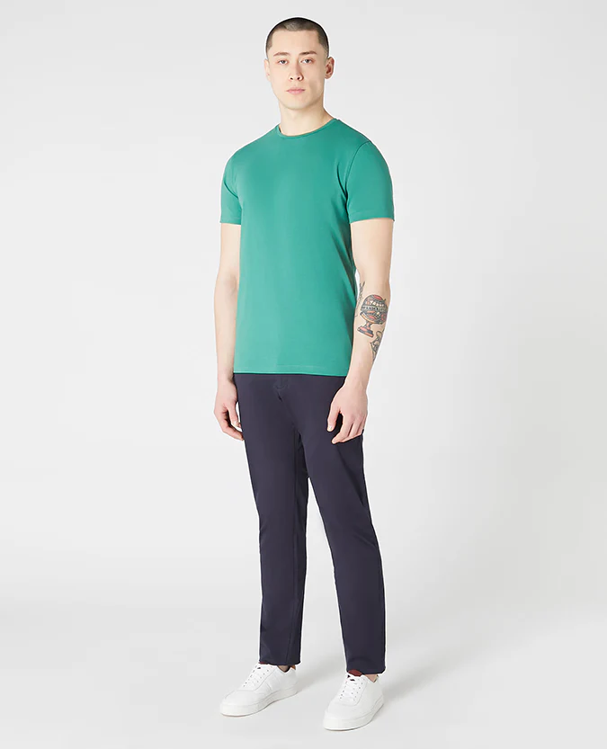 Tapered Fit Cotton-Stretch T-Shirt - Image 2