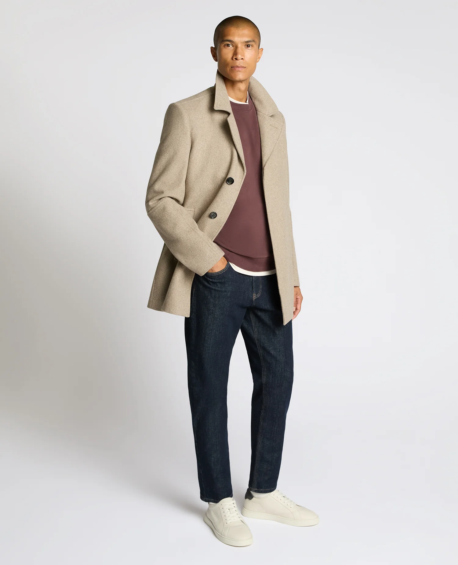 Lochlan Tailored Fit Wool Blend Overcoat - Image 2