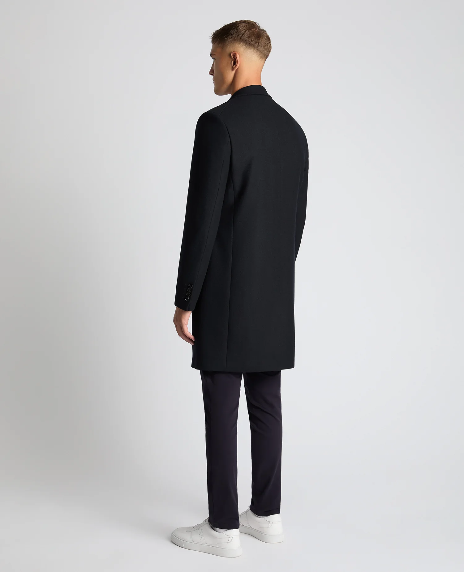 Tailored Fit Wool Blend Overcoat - Image 3