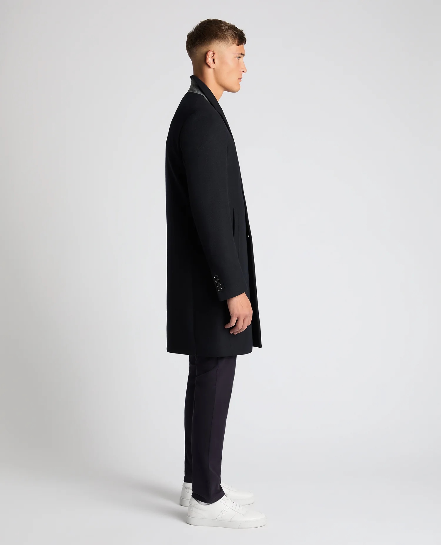 Tailored Fit Wool Blend Overcoat - Image 4