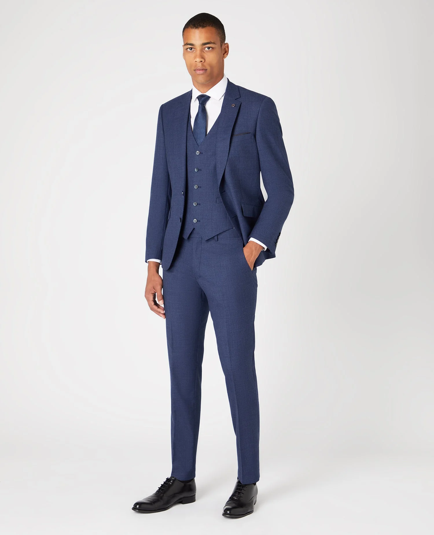 Tapered Fit Wool Blend Mix and Match Suit - Image 2
