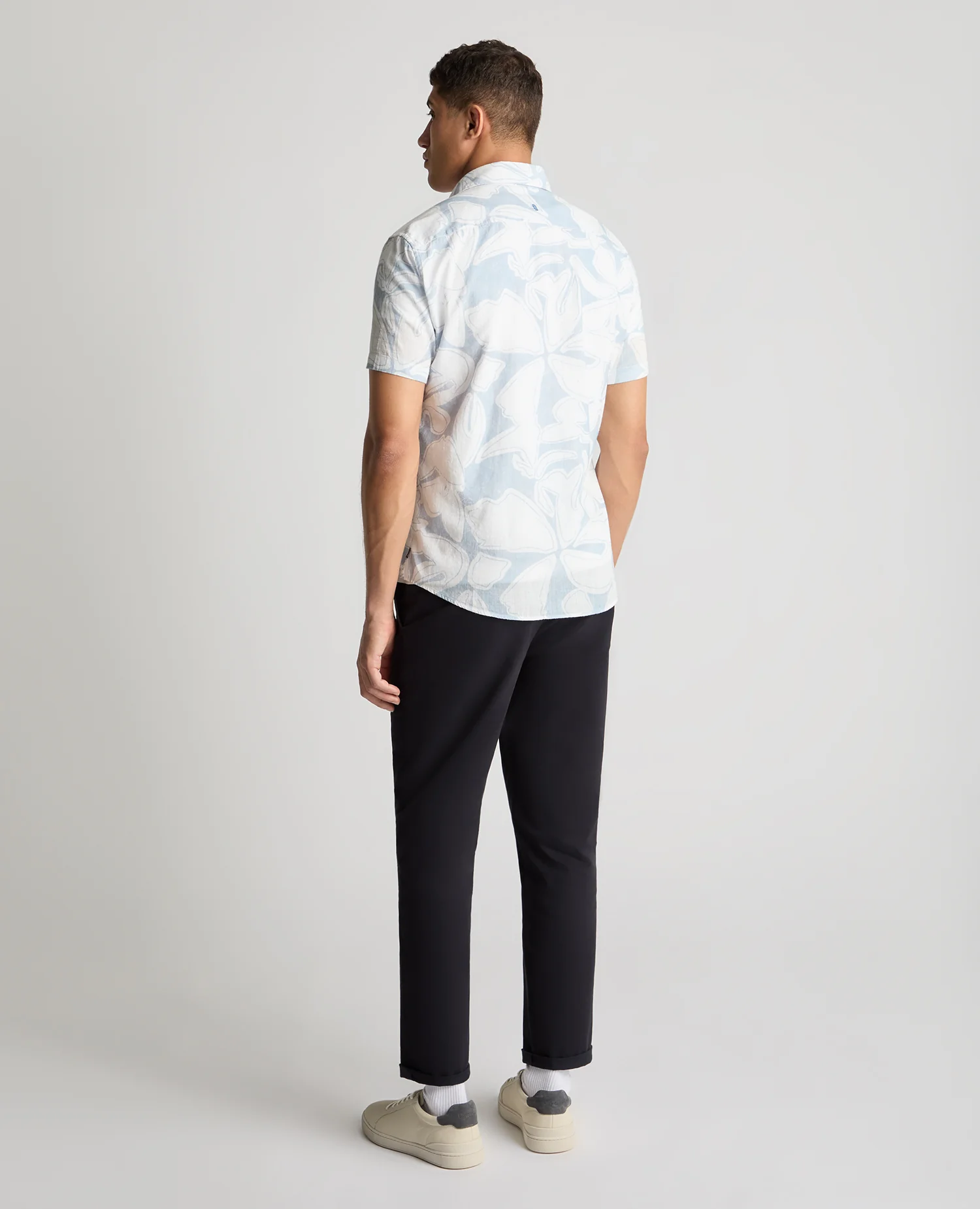 Tapered Fit Abstract Floral Print Shirt - Image 3