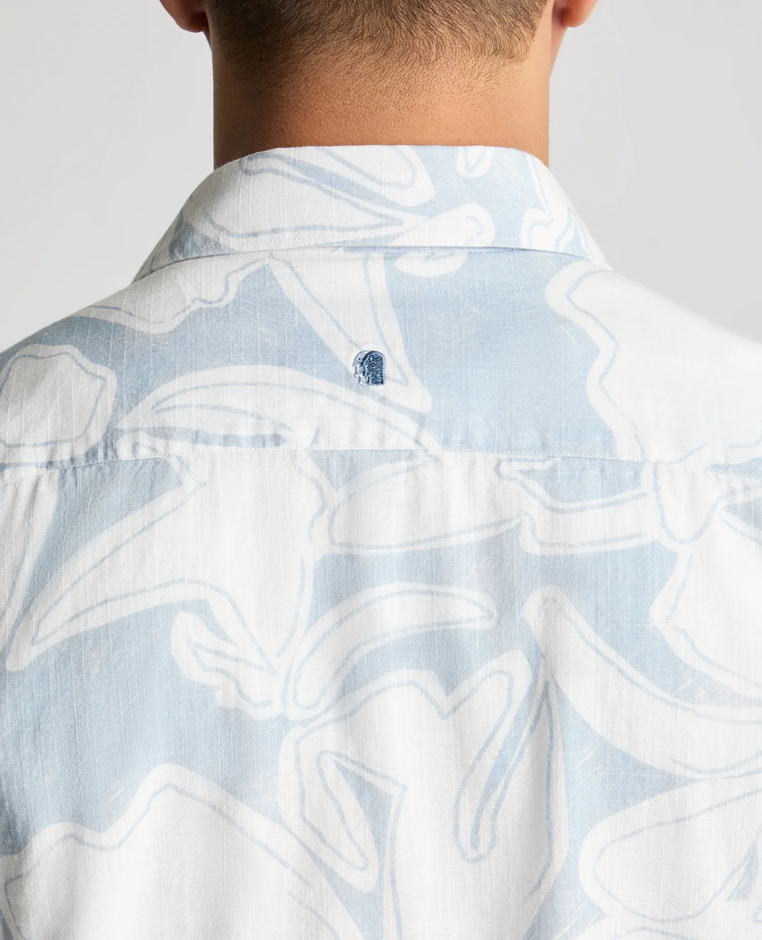 Tapered Fit Abstract Floral Print Shirt - Image 6
