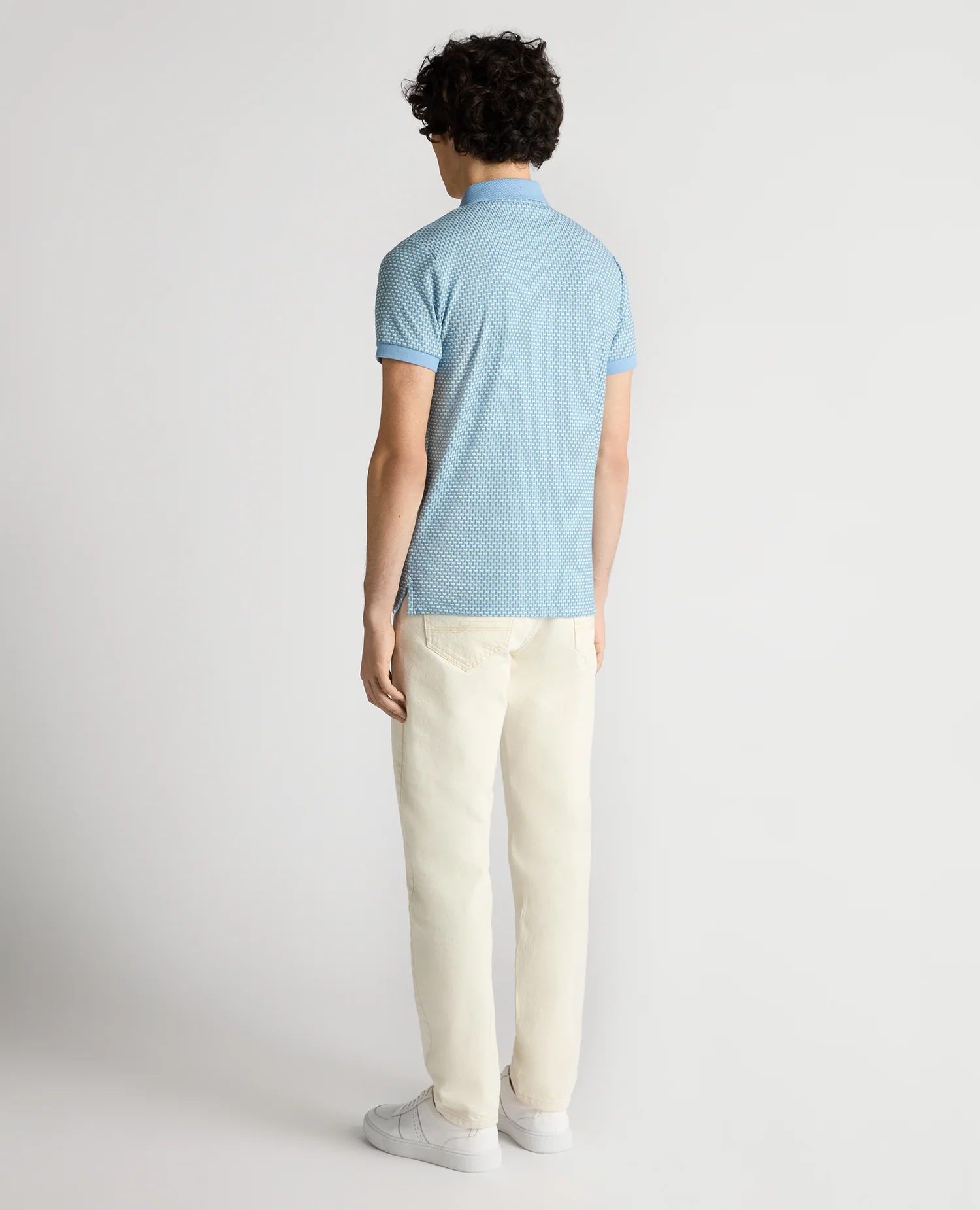 Tapered Fit Basket Weave Polo Shirt - Image 3
