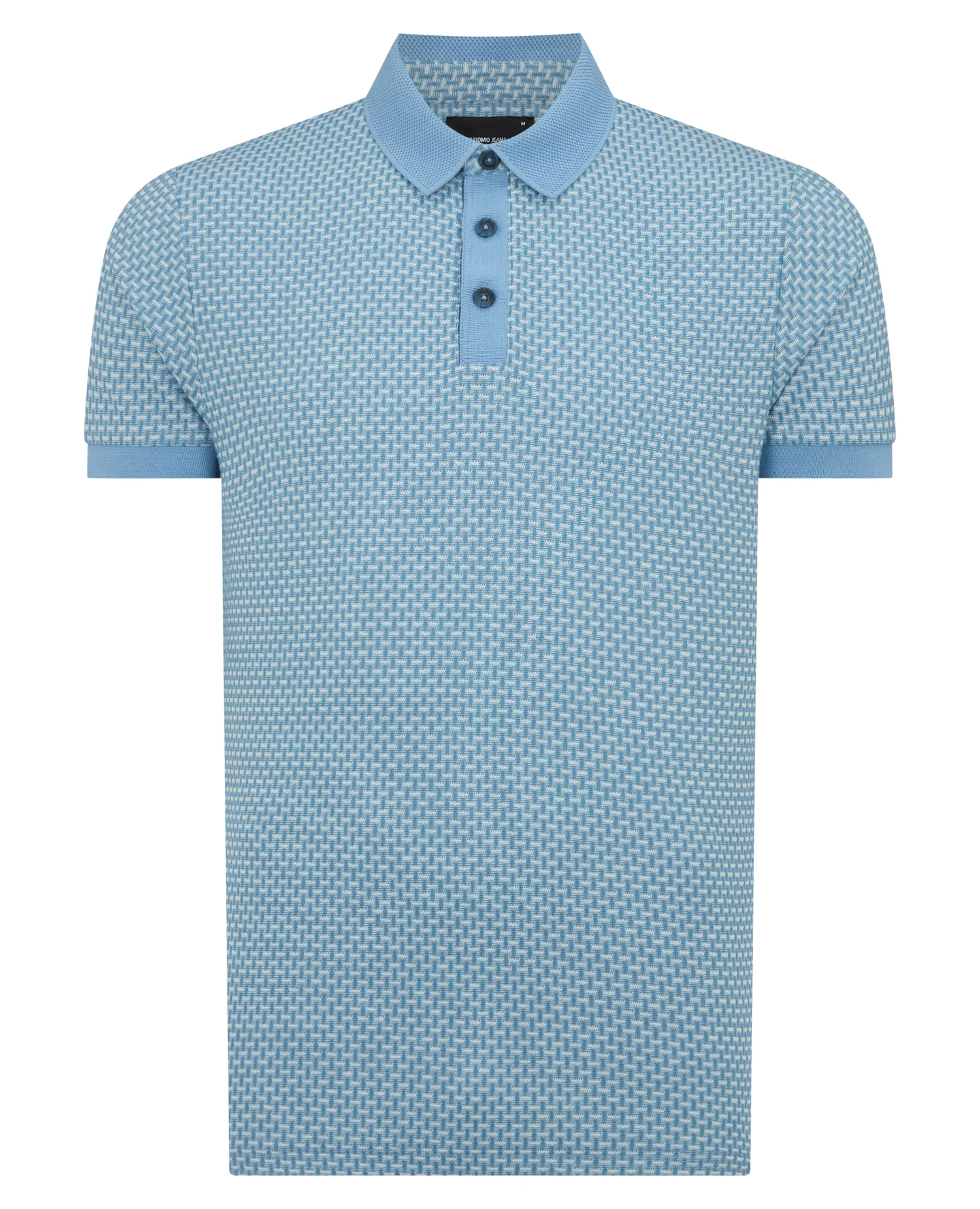 Tapered Fit Basket Weave Polo Shirt - Image 6