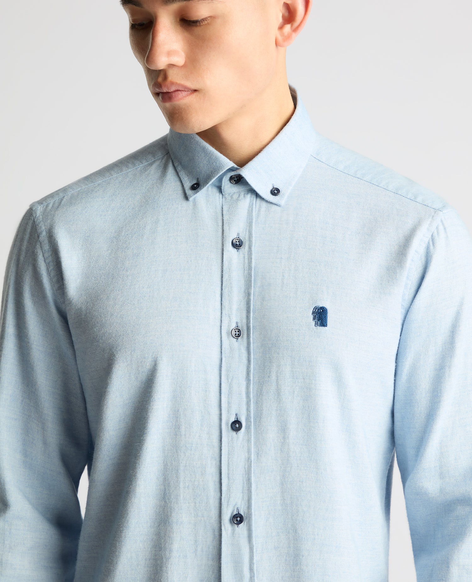 Tapered Fit Brushed Cotton Shirt - Image 5