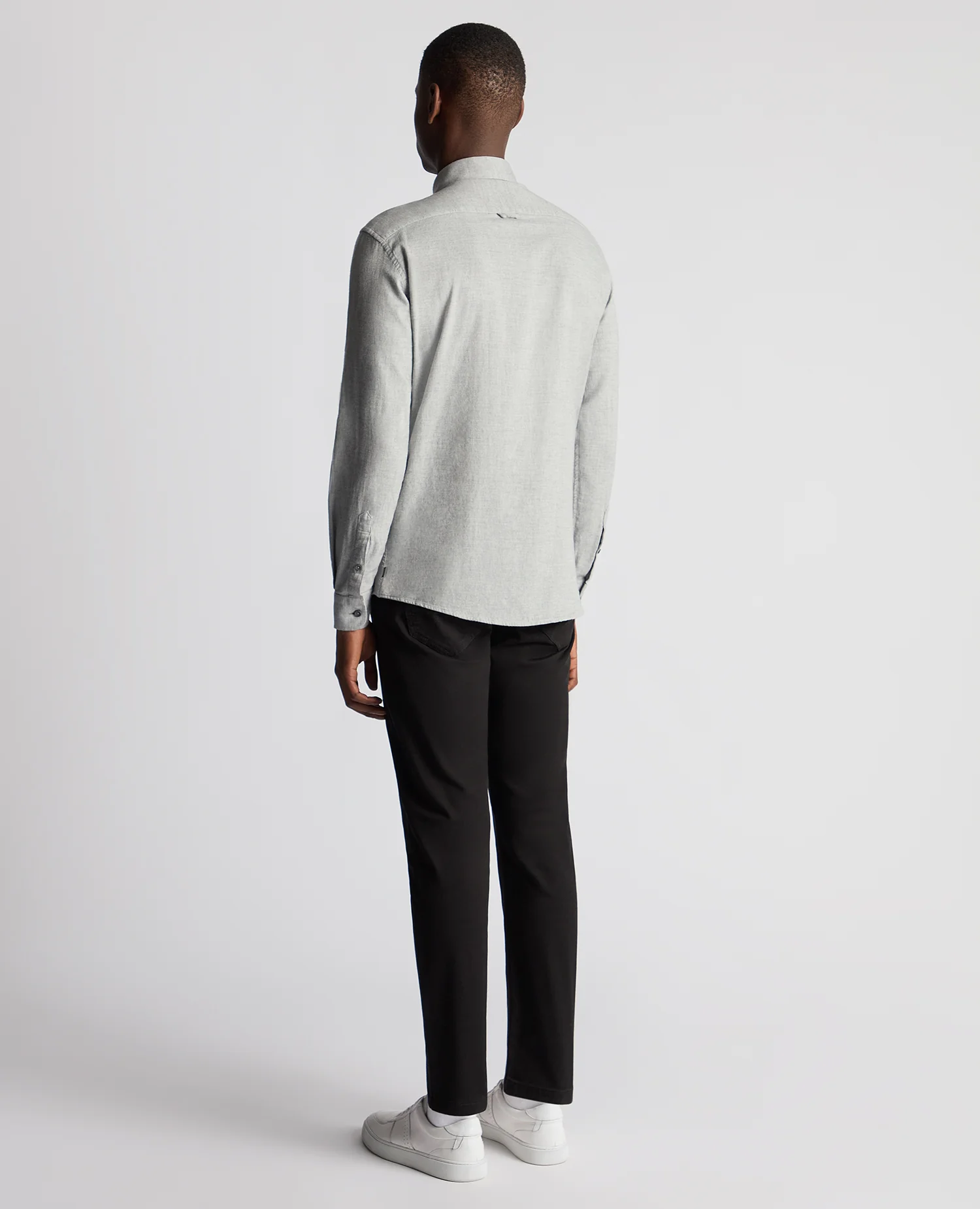 Tapered Fit Brushed Cotton Shirt - Image 3