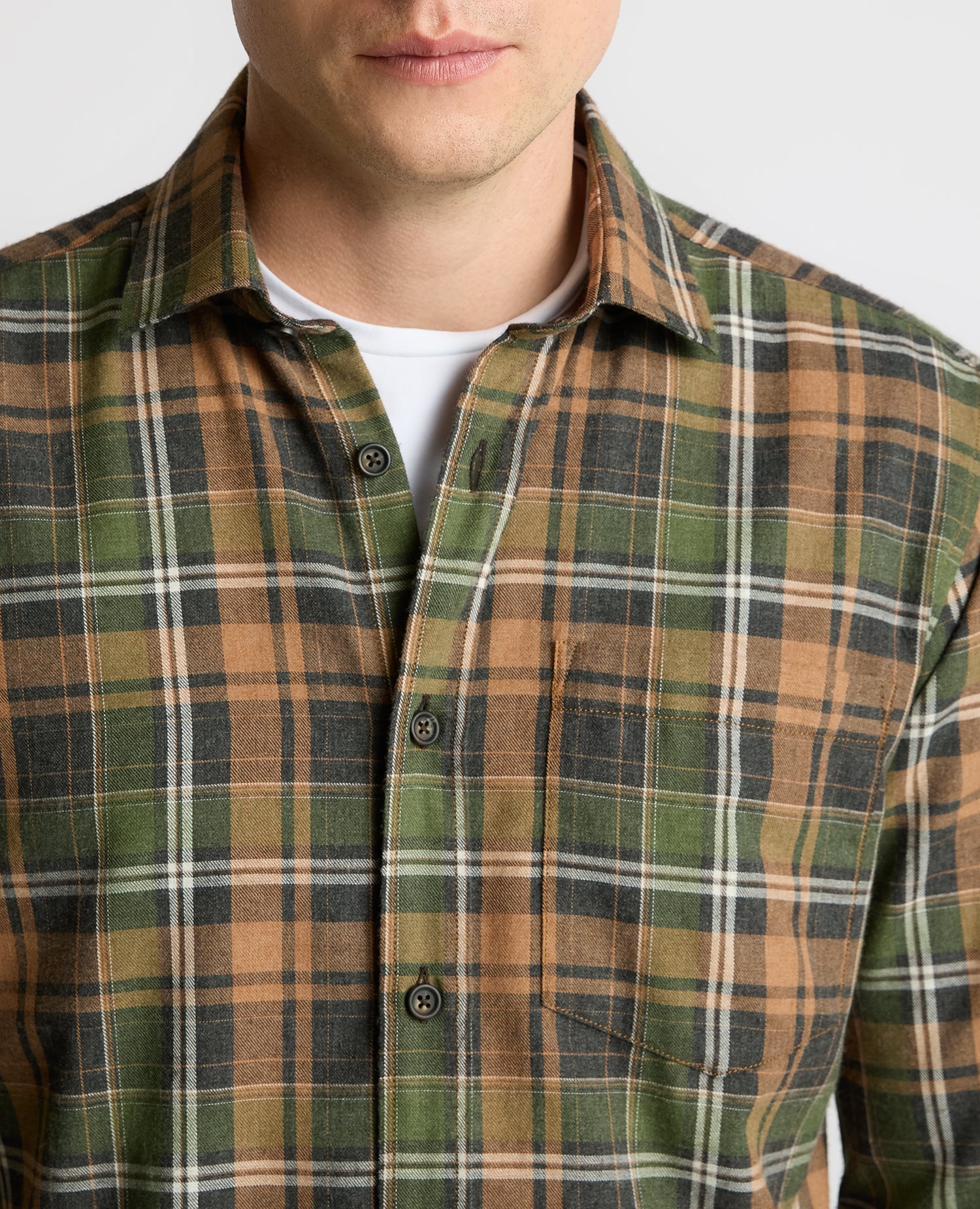 Tapered Fit Cotton-Blend Check Shirt - Image 4