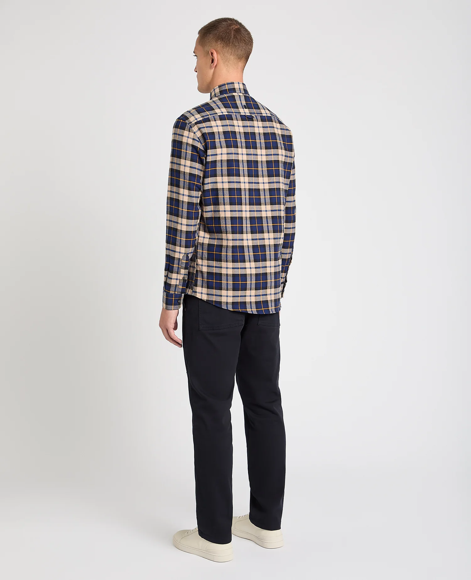 Tapered Fit Check Cotton Shirt - Image 3