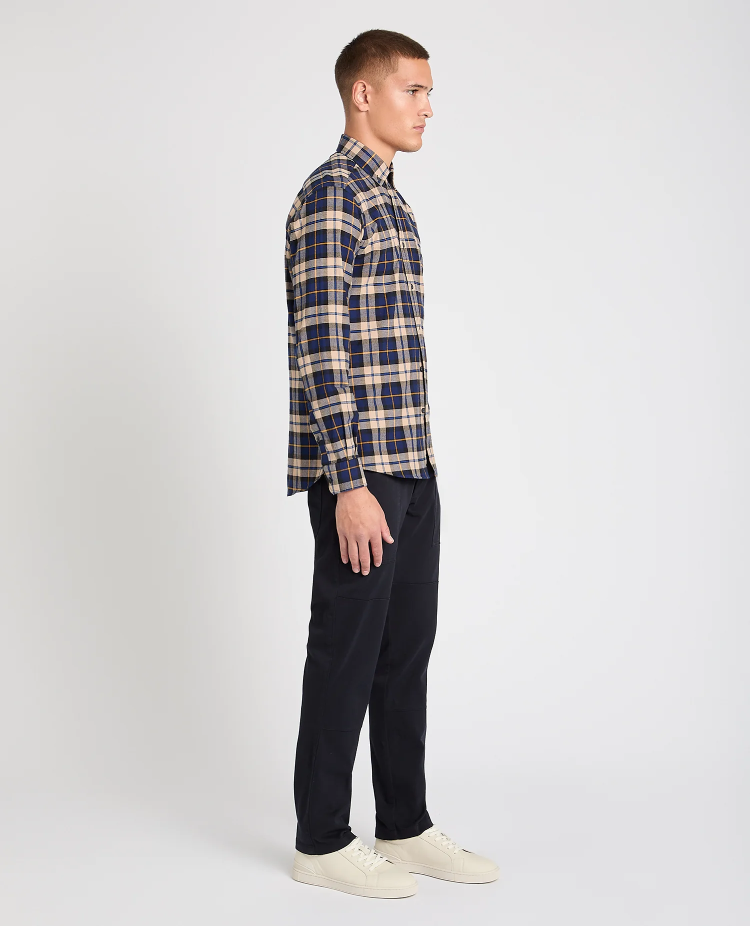 Tapered Fit Check Cotton Shirt - Image 4