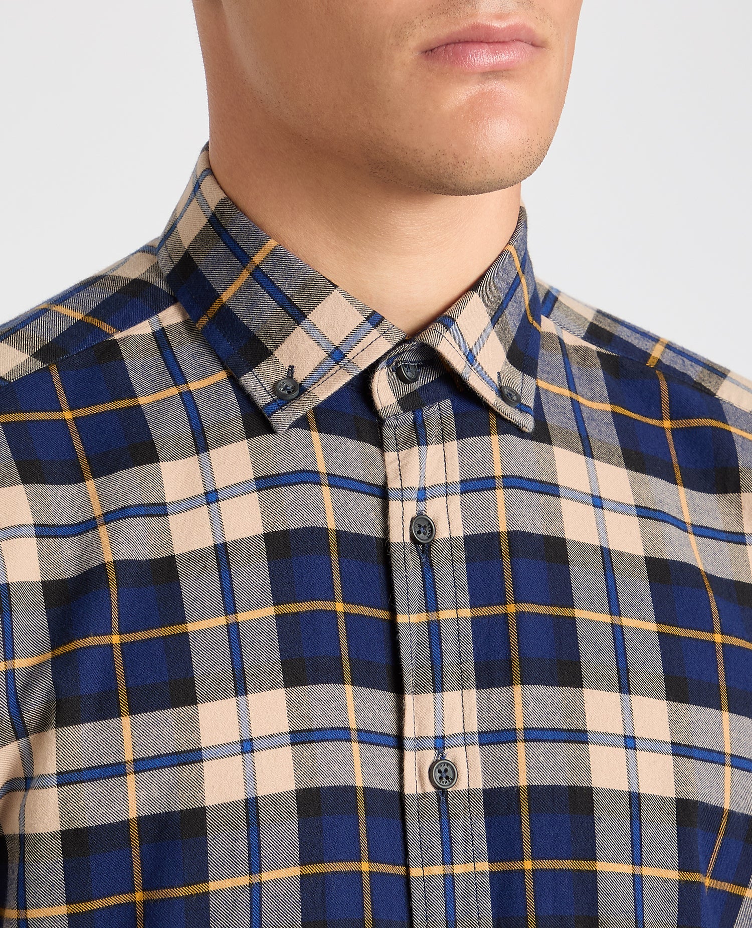 Tapered Fit Check Cotton Shirt - Image 5