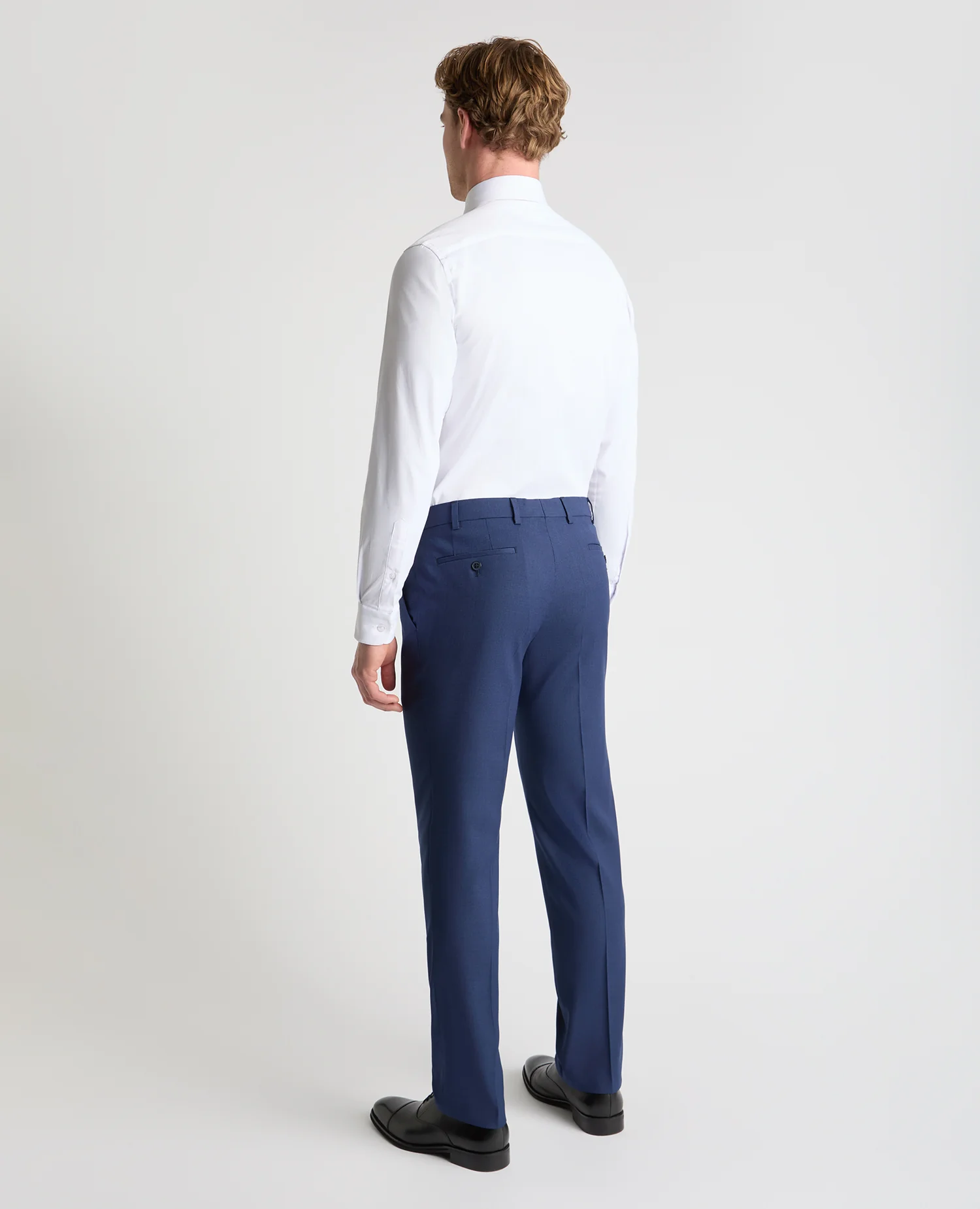 Tapered fit checked polyviscose stretch formal trousers - Image 3
