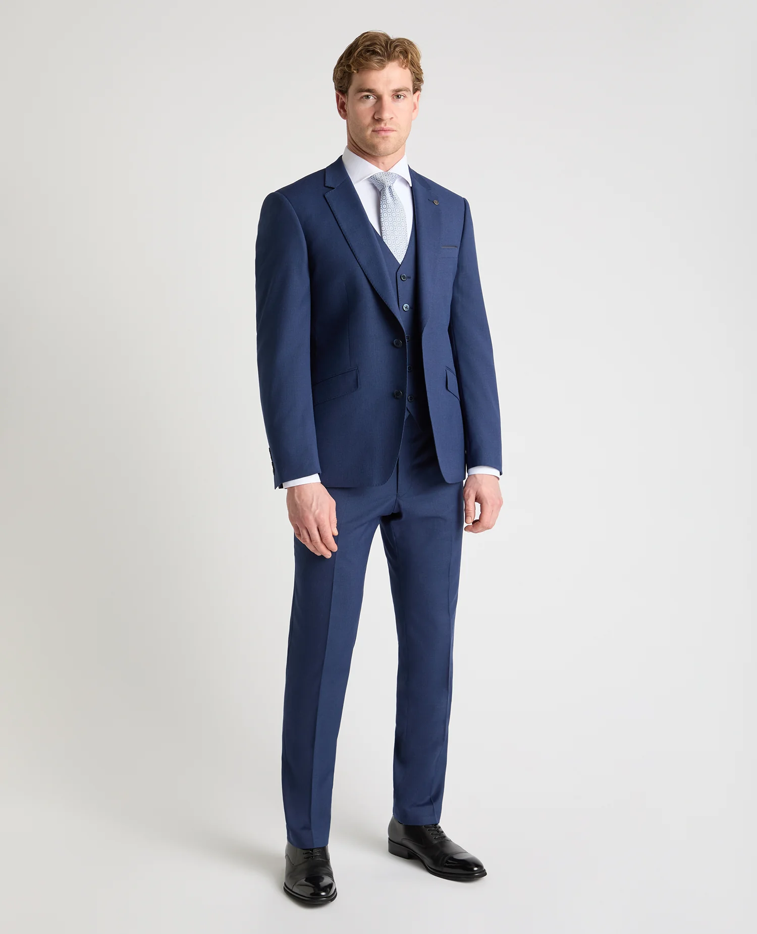 Tapered fit checked polyviscose stretch suit jacket - Image 2