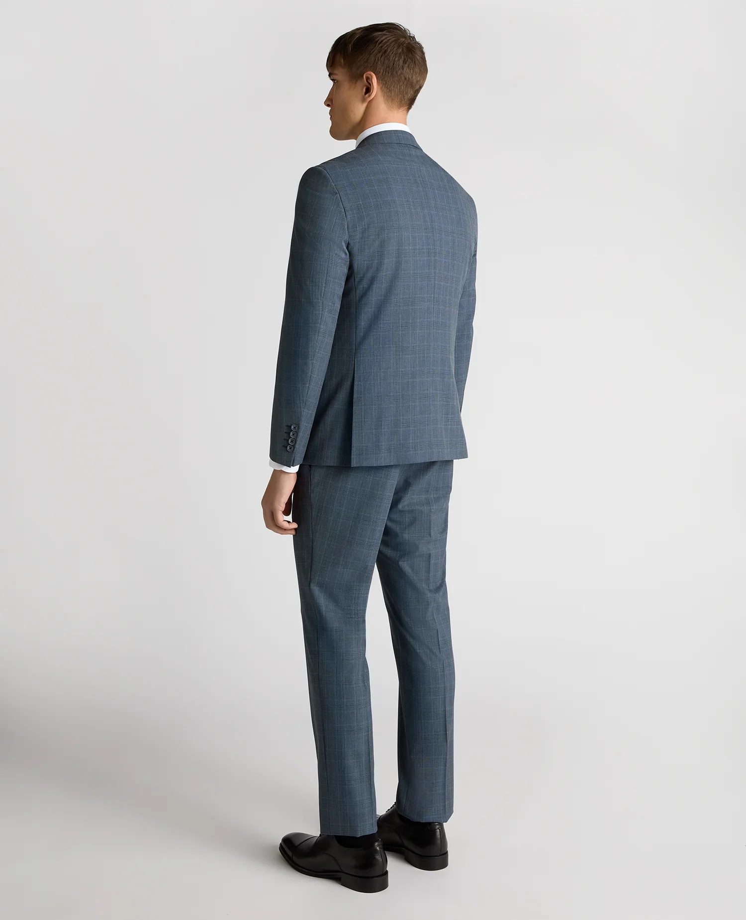 Tapered Fit Checked Stretch Suit - Image 3