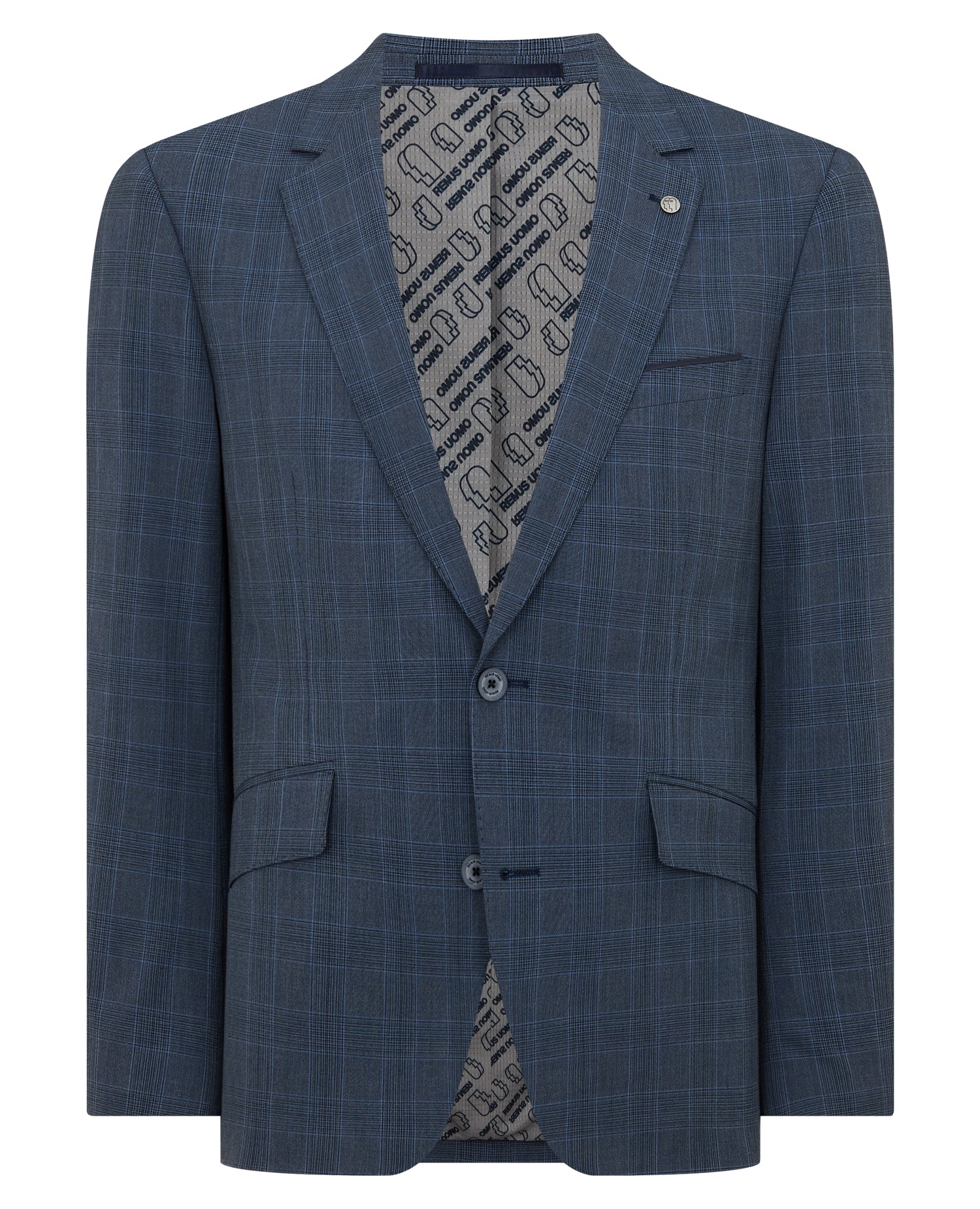 Tapered Fit Checked Stretch Suit Jacket - Image 6