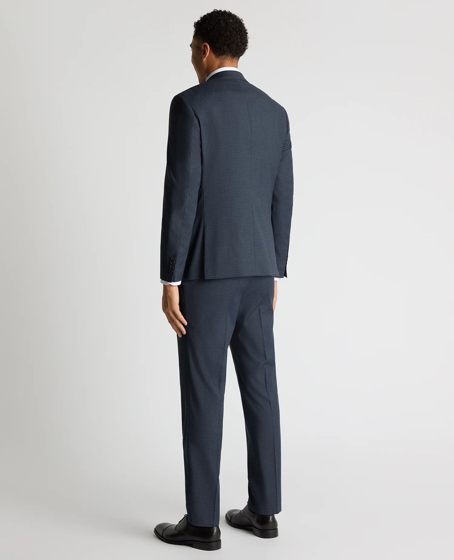 Tapered Fit Checked Stretch Suit Jacket - Image 3
