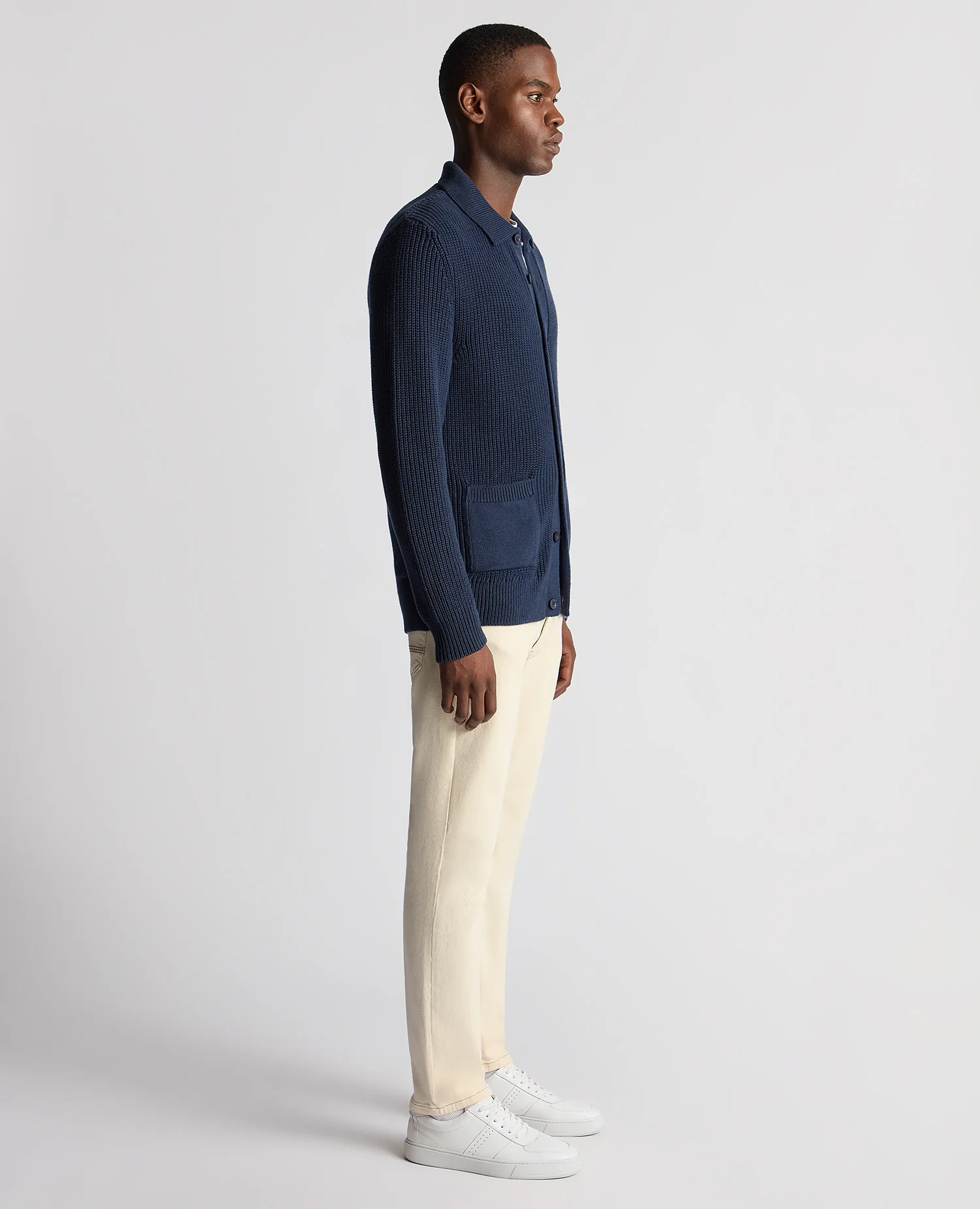Tapered Fit Chunky Knit Cardigan - Image 4