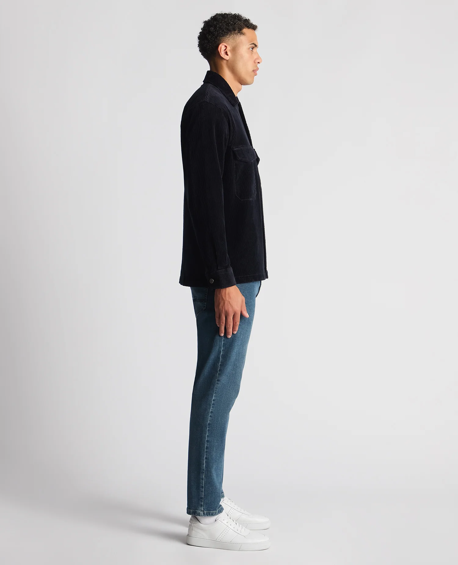 Tapered Fit Corduroy Overshirt - Image 4