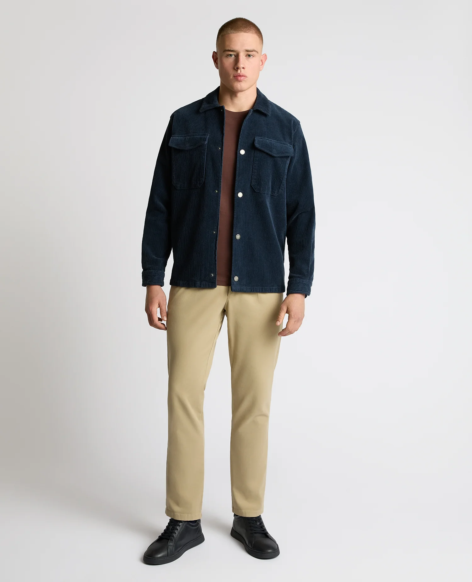 Regular Fit Cord Shacket - Image 2
