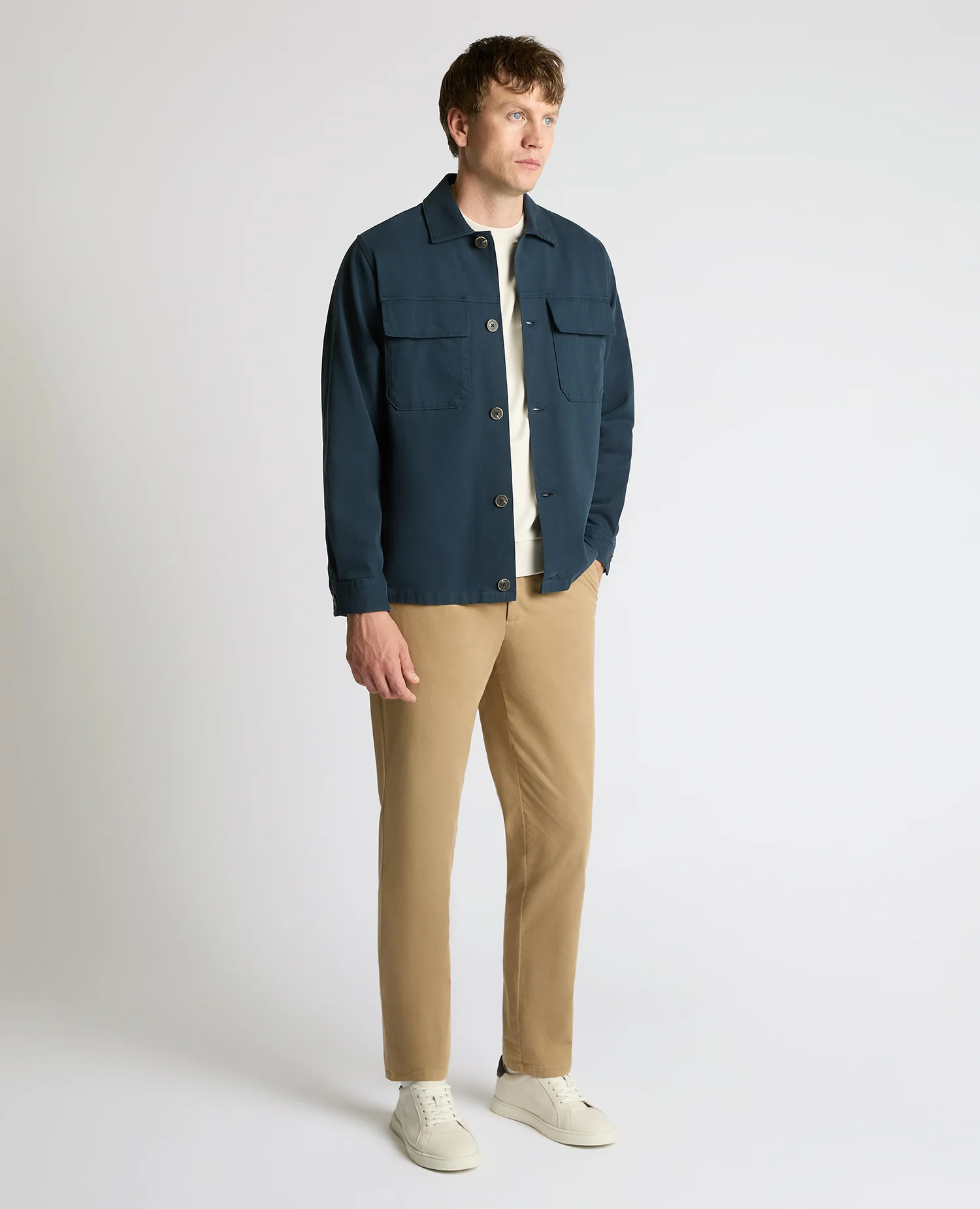 Regular Fit Double Pocket Shacket - Image 4