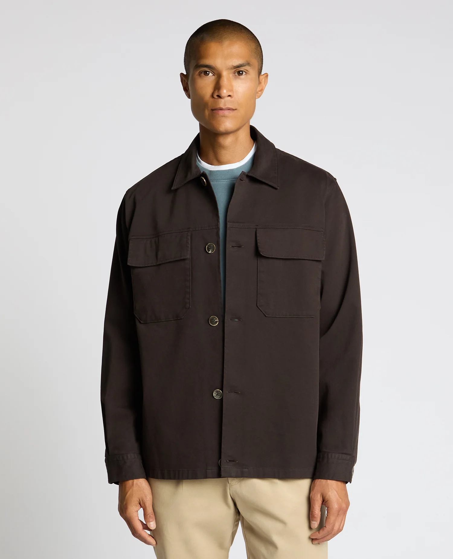 Regular Fit Double Pocket Shacket