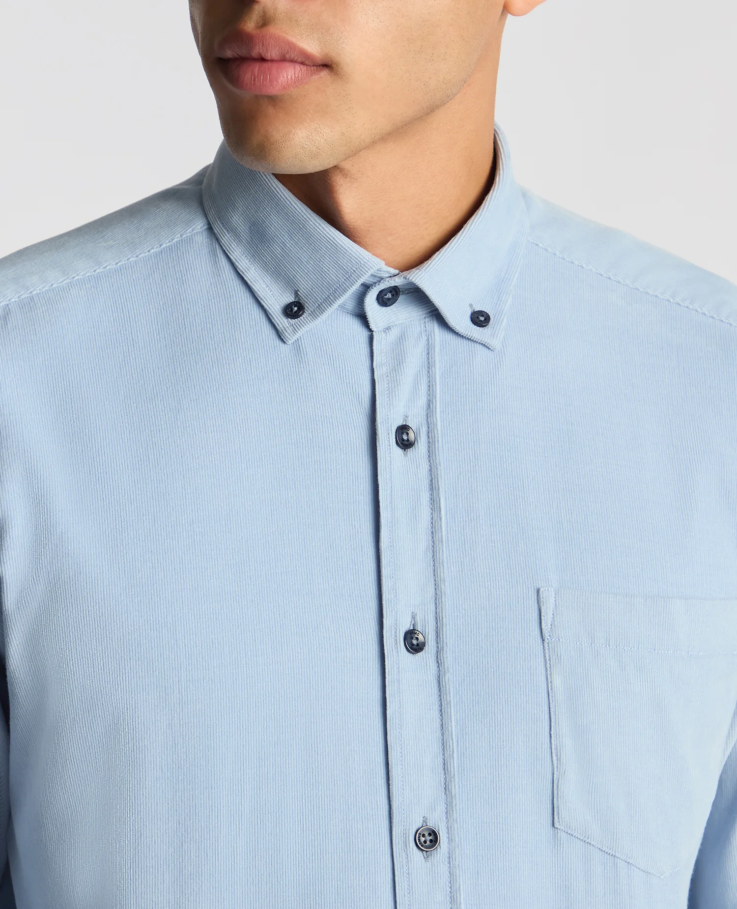 Tapered Fit Micro Corduroy Shirt - Image 6