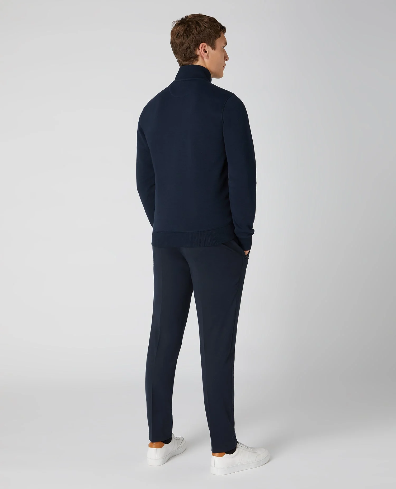 Tapered Fit Quilted Full Zip Sweatshirt - Image 3
