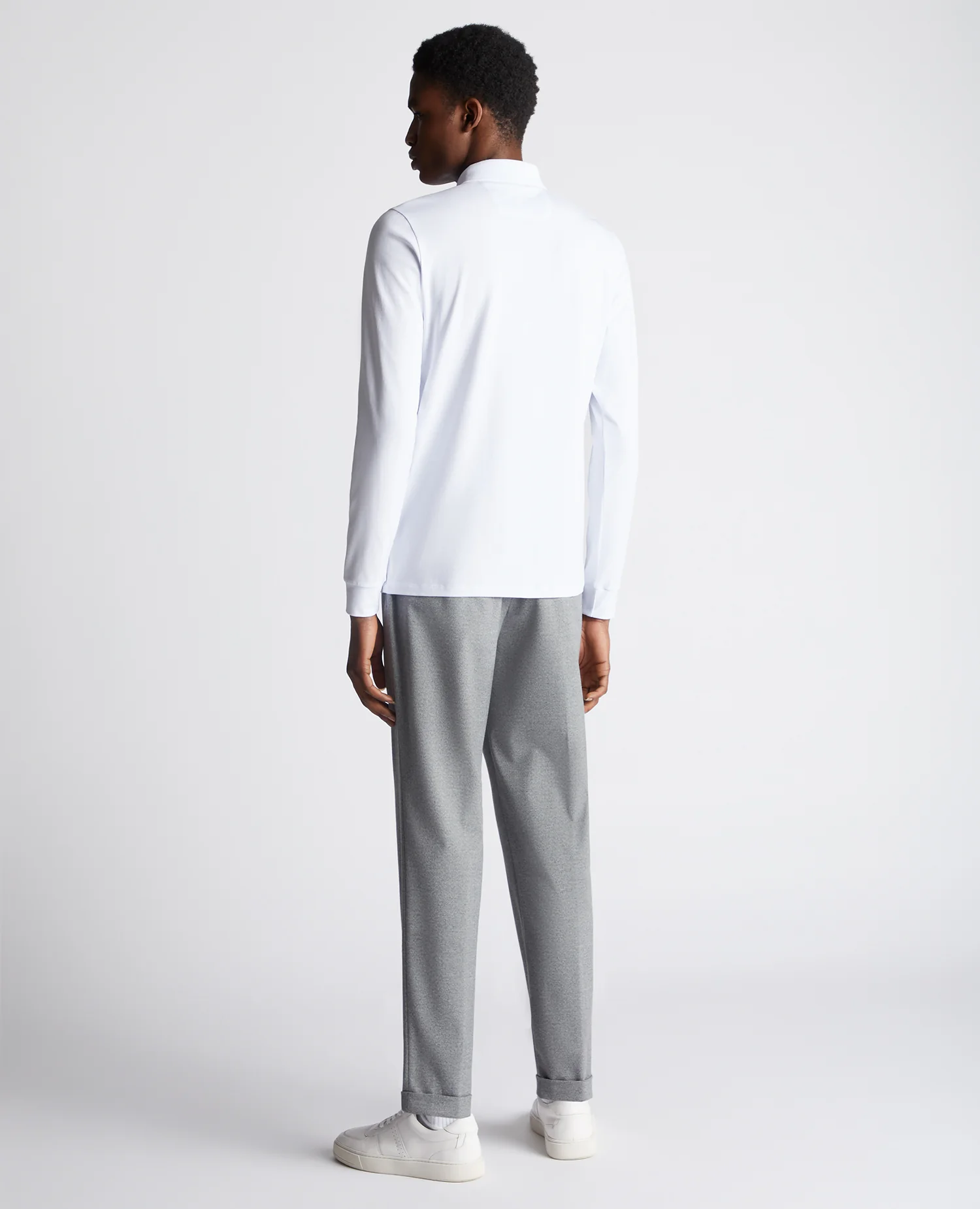 Tapered Fit Cotton-Stretch Polo Shirt - Image 4