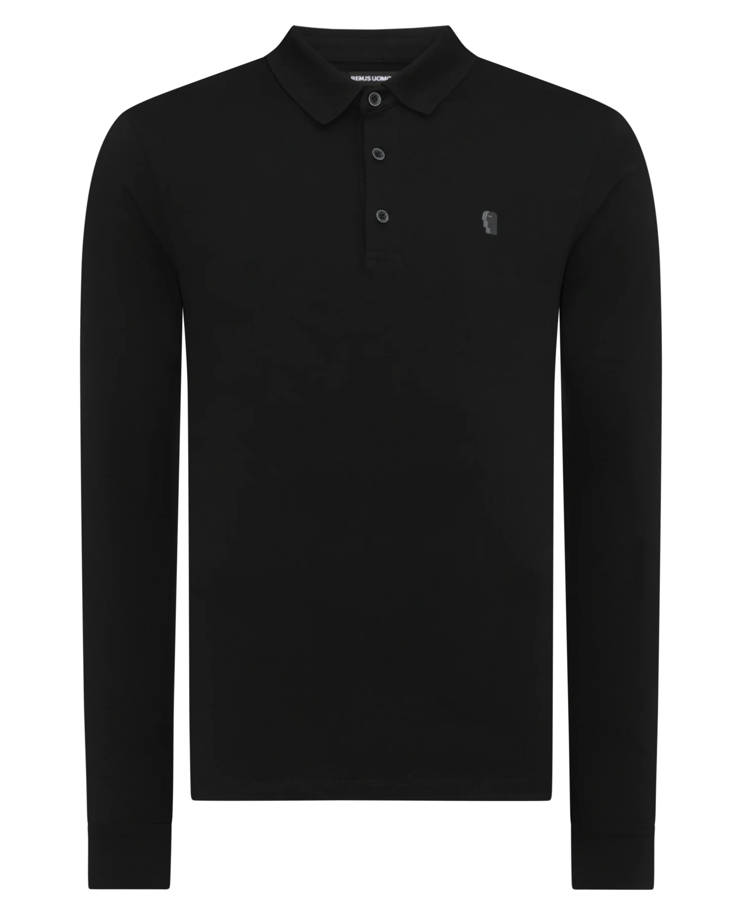 Tapered Fit Cotton-Stretch Long-Sleeve Polo Shirt - Image 5
