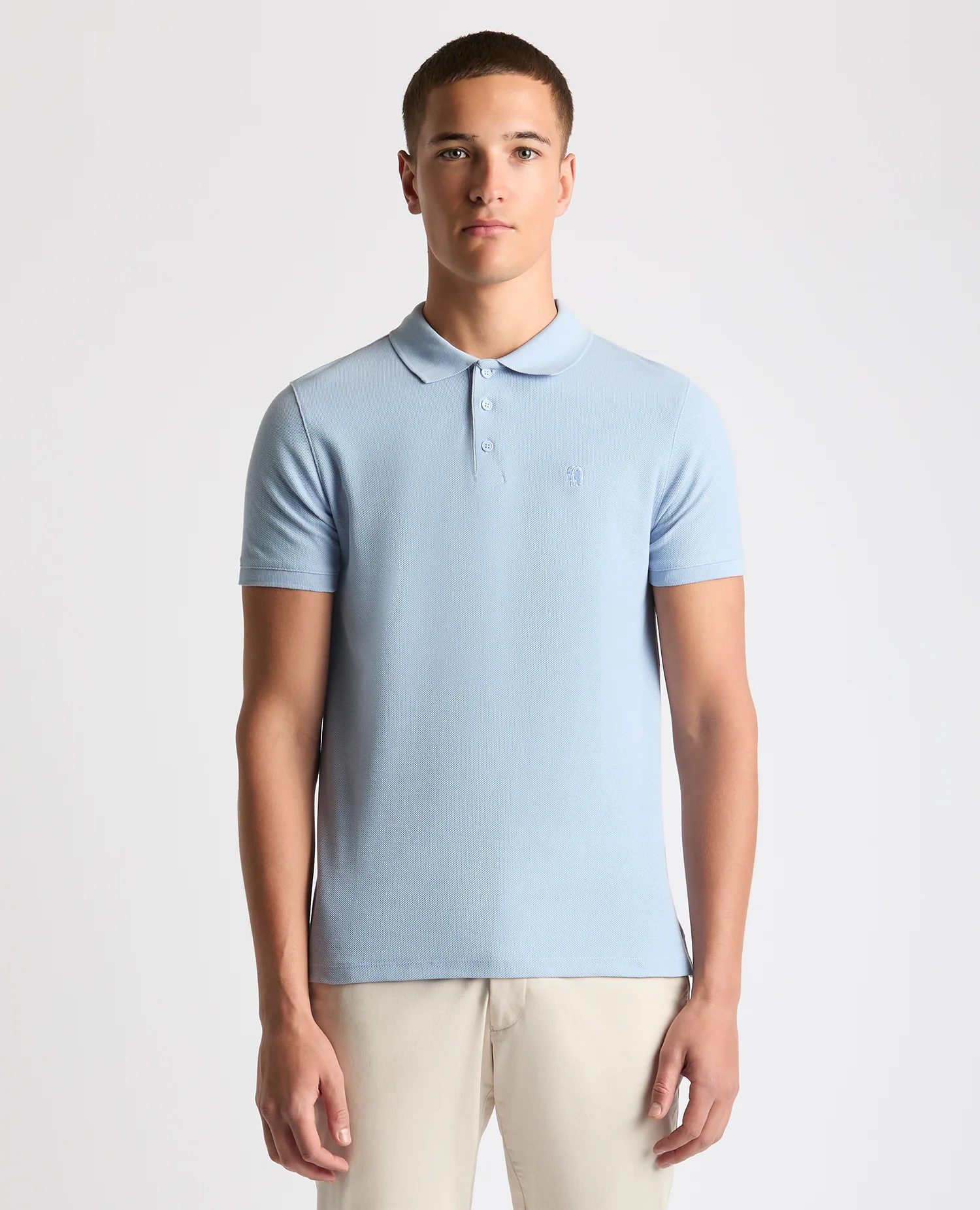 Tapered Fit Cotton Pique Polo Shirt