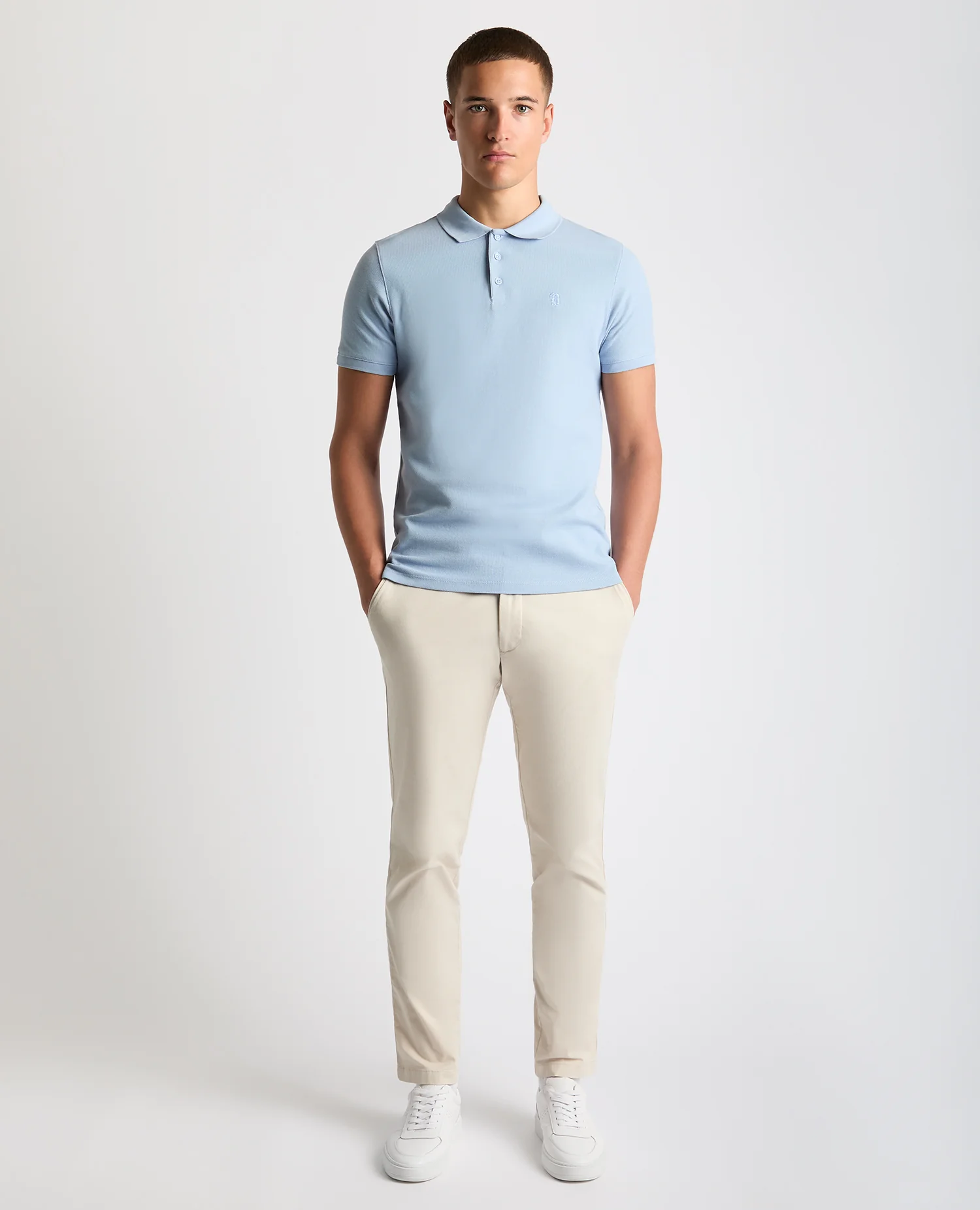 Tapered Fit Cotton Pique Polo Shirt - Image 2