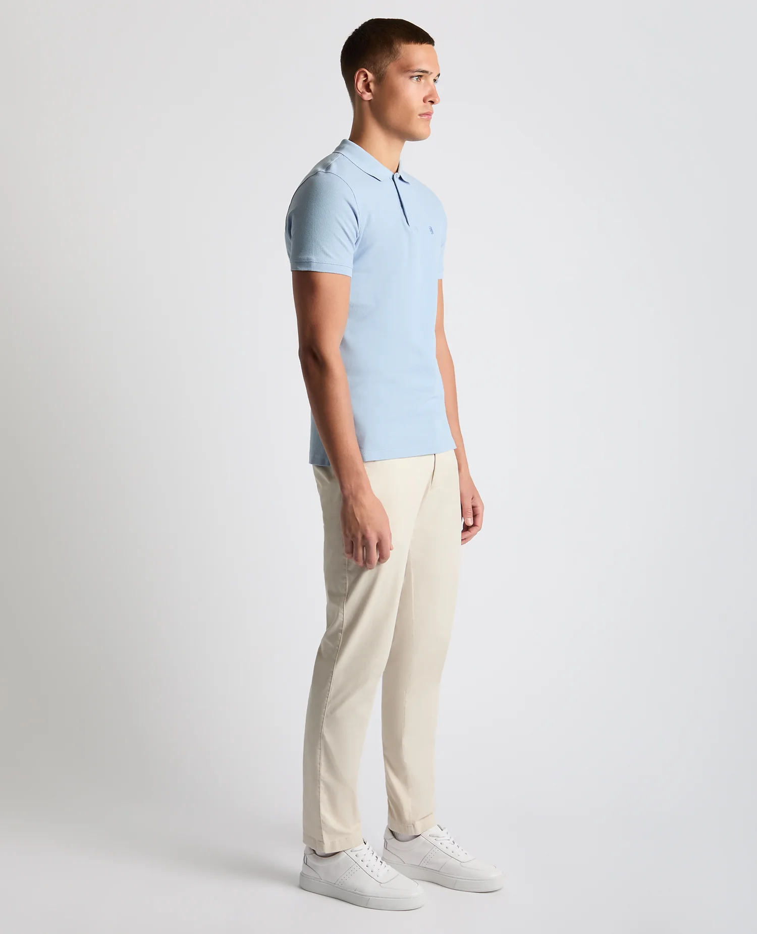 Tapered Fit Cotton Pique Polo Shirt - Image 4