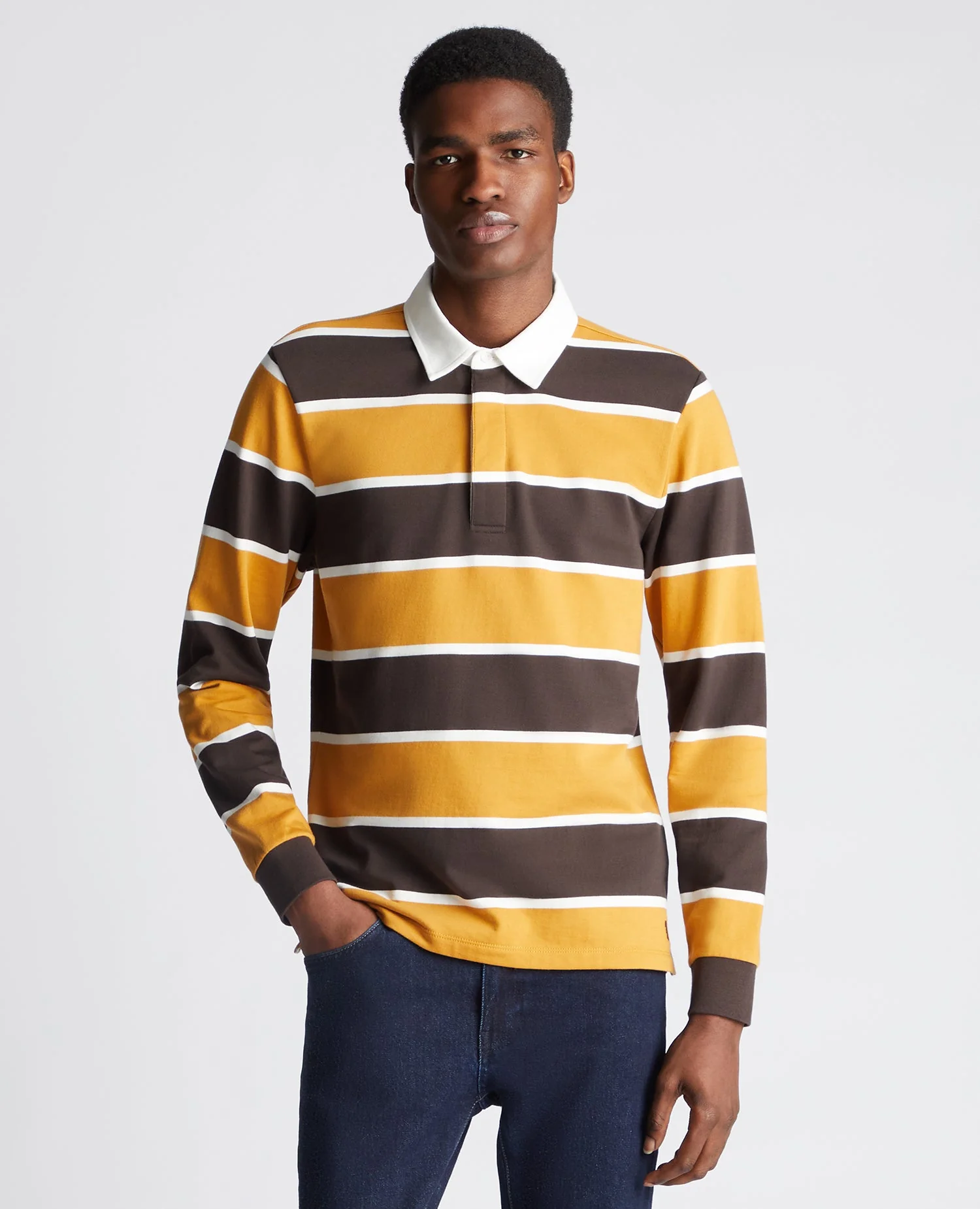 Tapered Fit Cotton-Blend Polo Shirt