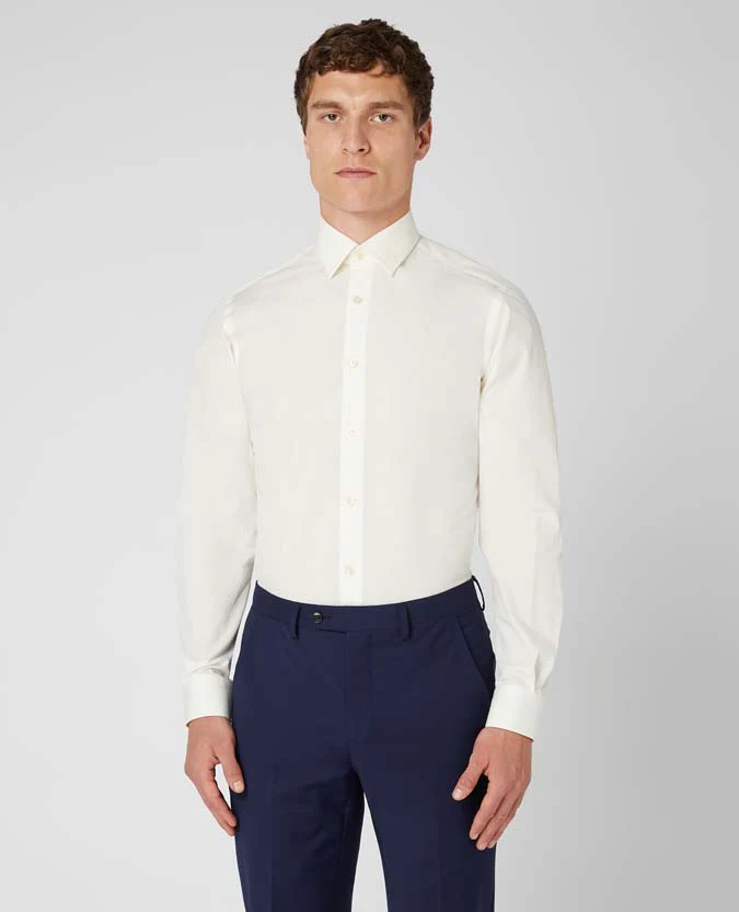 Tapered Fit Cotton-Blend Shirt