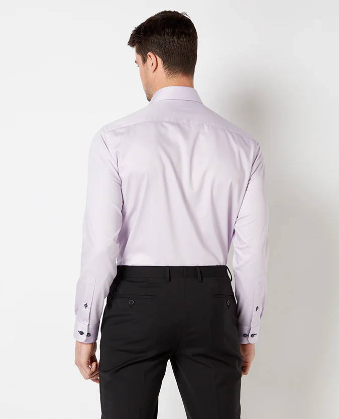 Tapered Fit Cotton-Blend Satin Shirt - Image 3