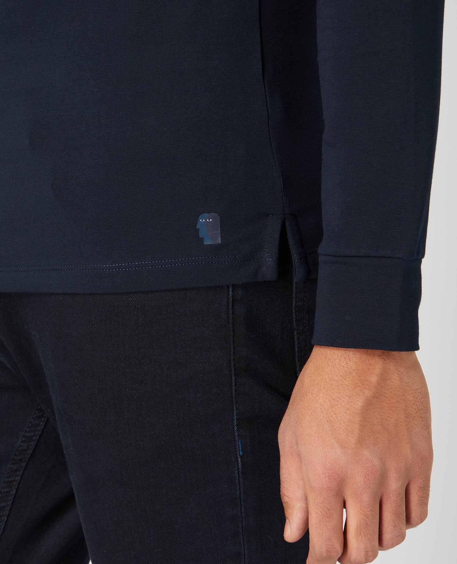 Tapered Fit Cotton-Stretch Long Sleeve T-Shirt - Image 5