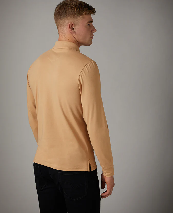 Tapered Fit Cotton-Stretch Polo Shirt - Image 5