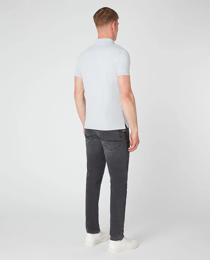 Tapered Fit Cotton-Blend Stretch Polo Shirt - Image 3