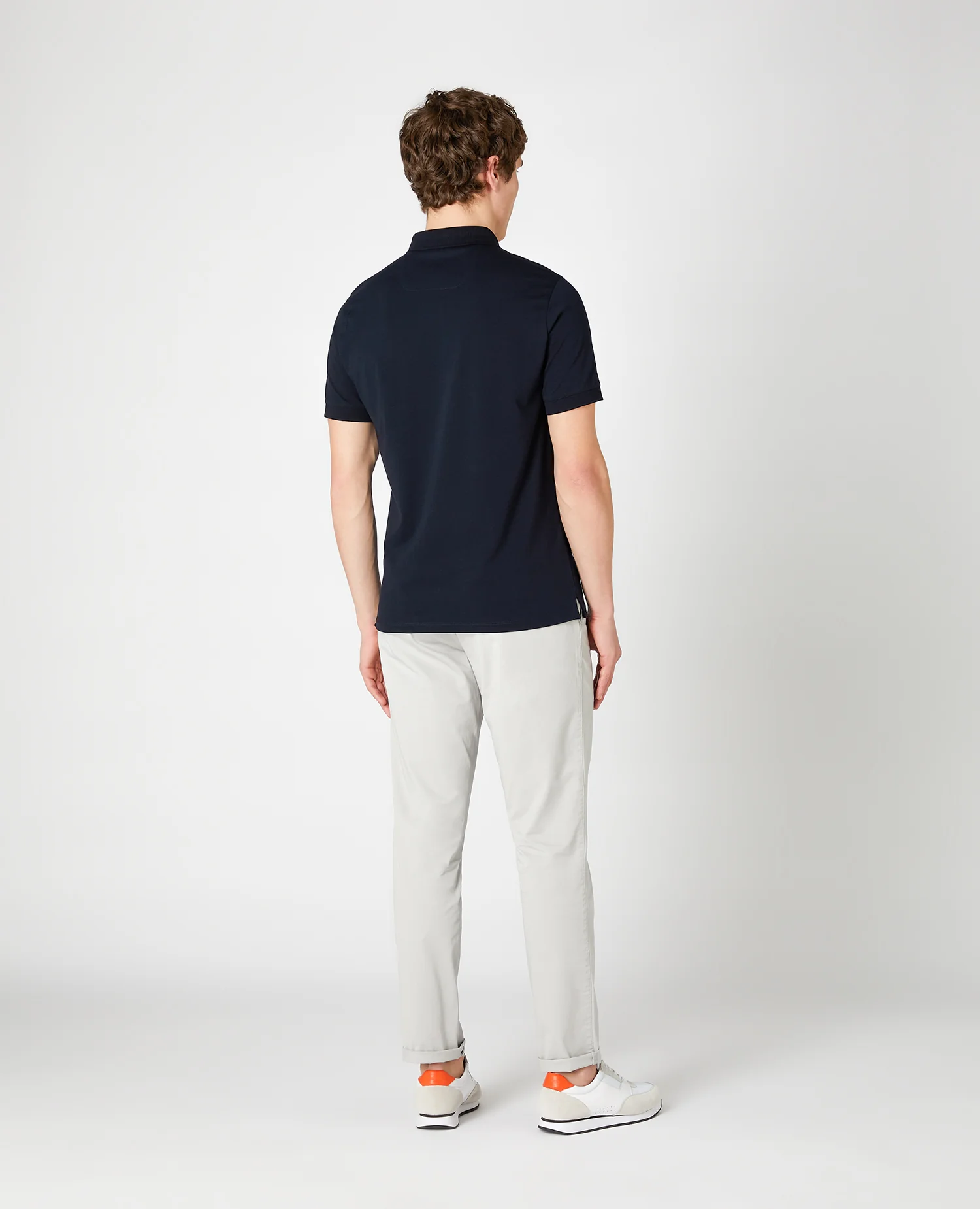 Tapered Fit Cotton-Stretch Polo Shirt - Image 3