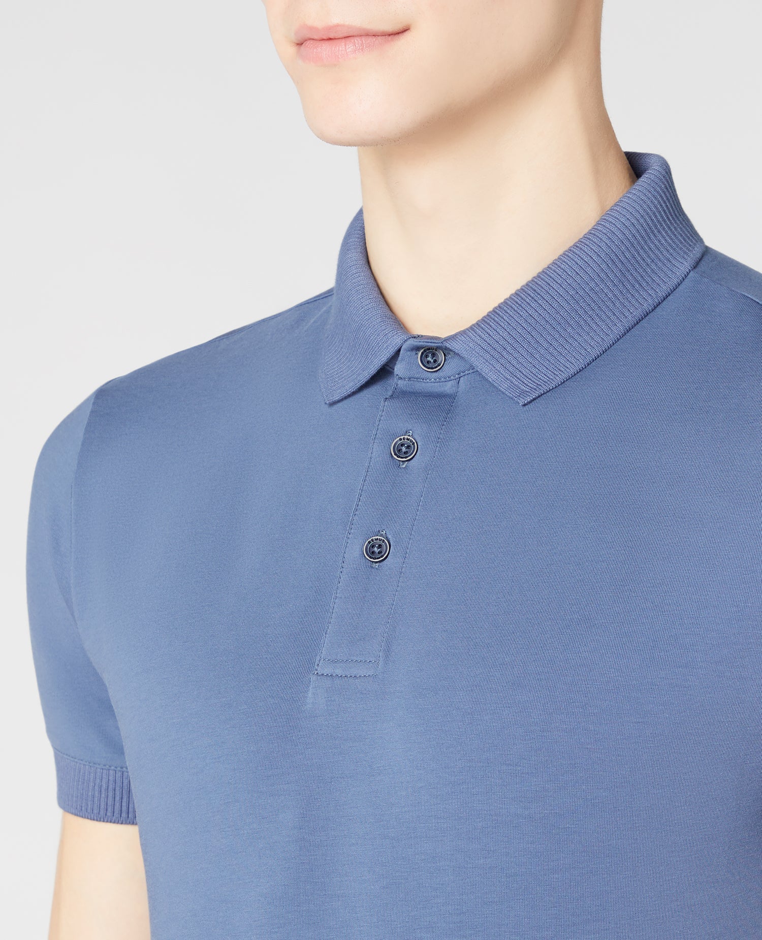 Tapered Fit Cotton-Stretch Polo Shirt - Image 4