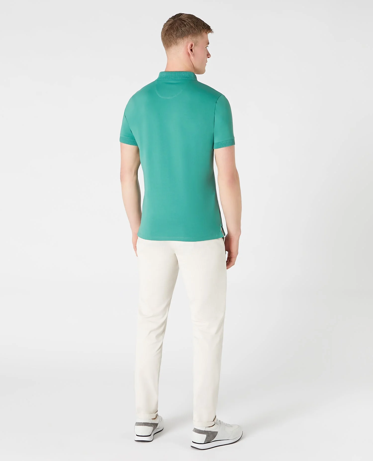 Tapered Fit Cotton-Stretch Polo Shirt - Image 3