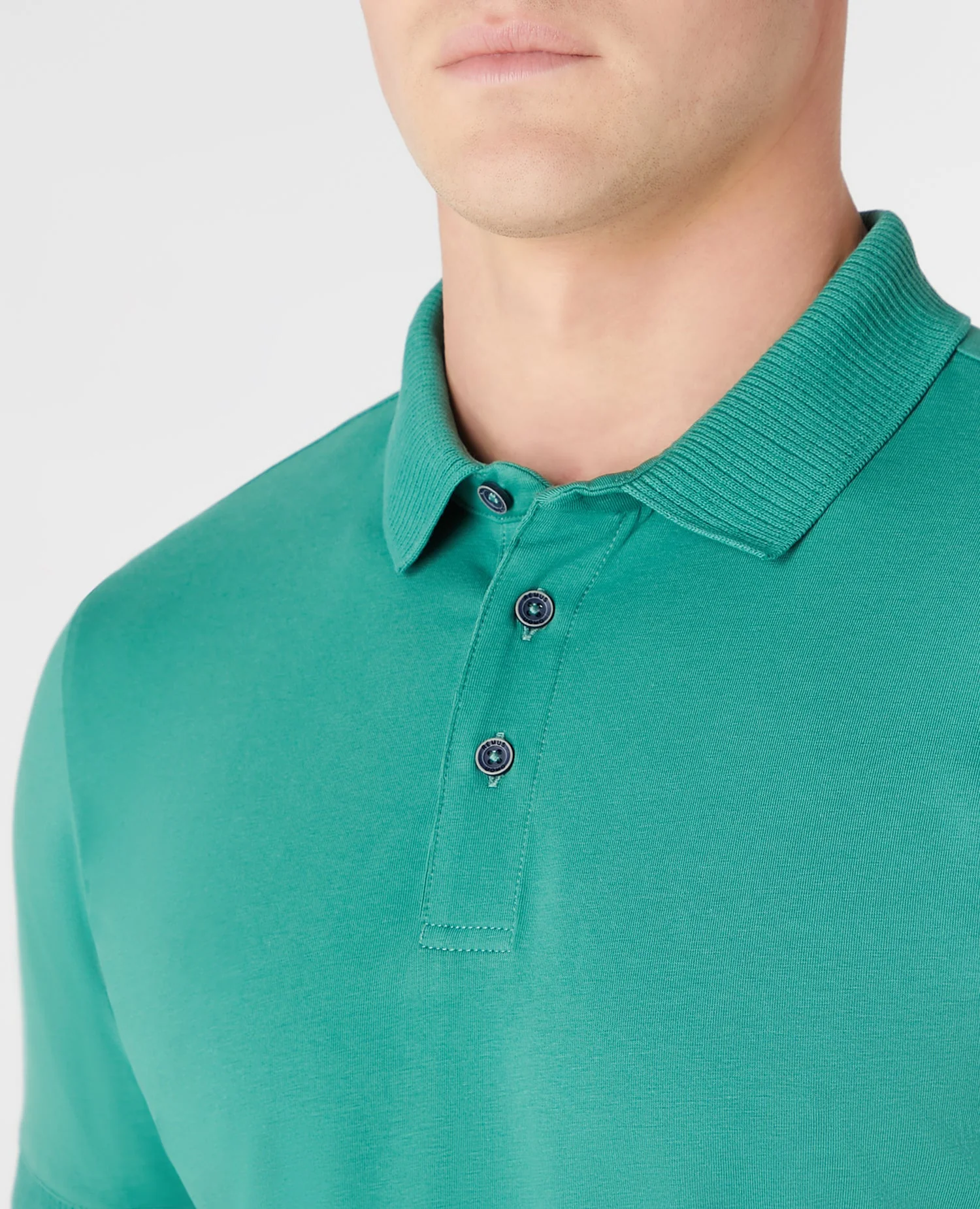 Tapered Fit Cotton-Stretch Polo Shirt - Image 4