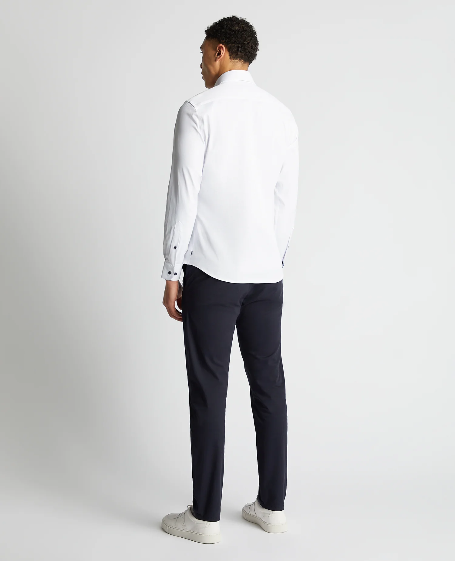 Tapered Fit Cotton-Blend Stretch Shirt - Image 4